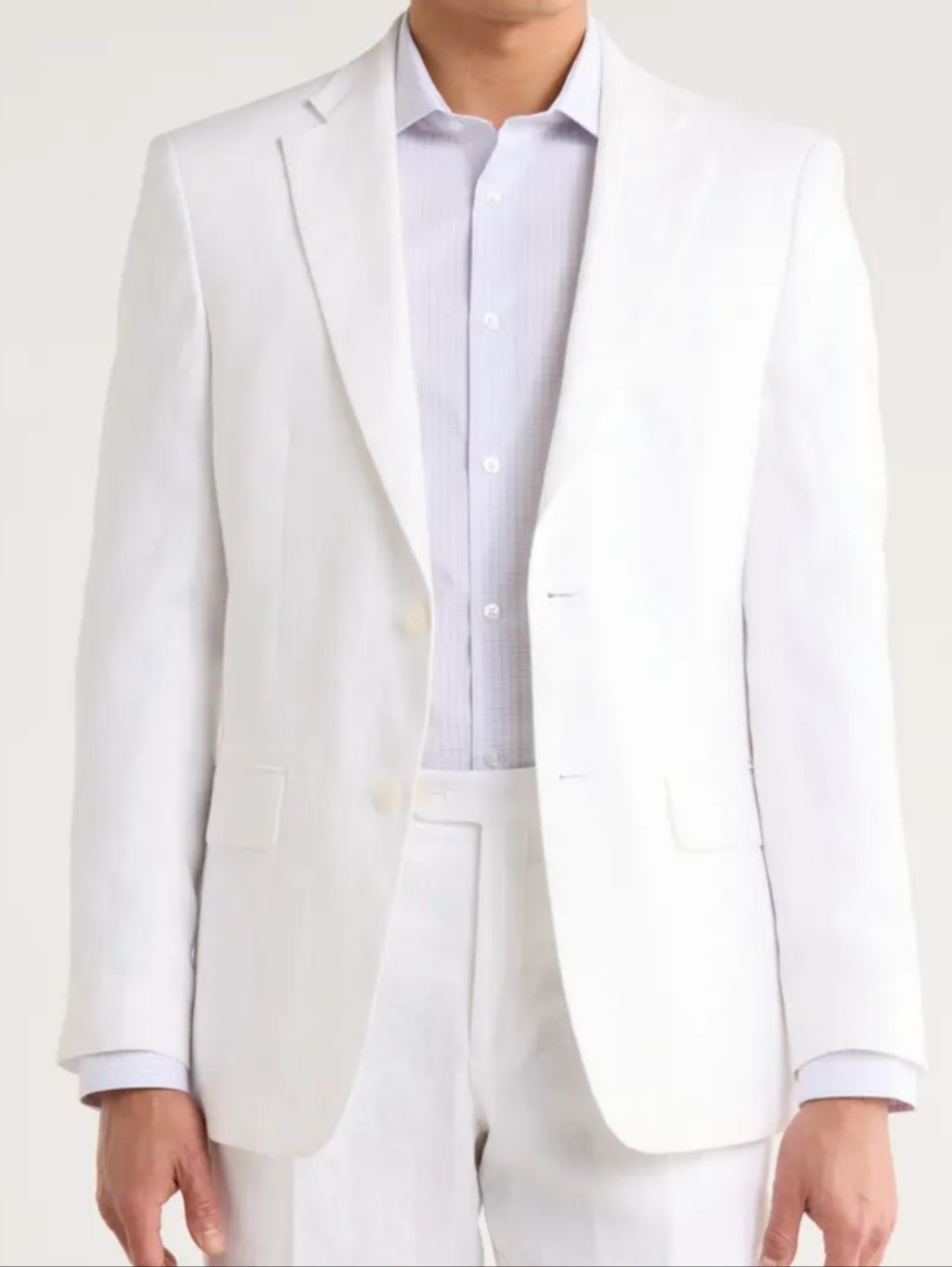 Tommy Hilfiger Brent Men's White Linen Single-Breasted Sports Coat Size 44s